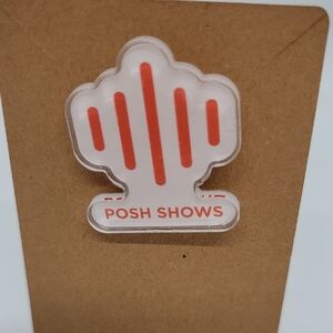 Poshmark Posh Shows  Live Logo Pin 1.25"x1.50"